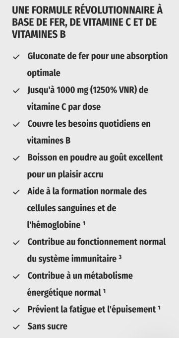 CURE DE FER + VITAMINE C & bCOMPLEX