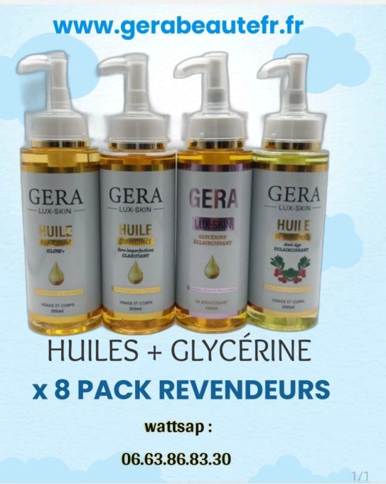 HUILE + GLYCERINE X8 PCS